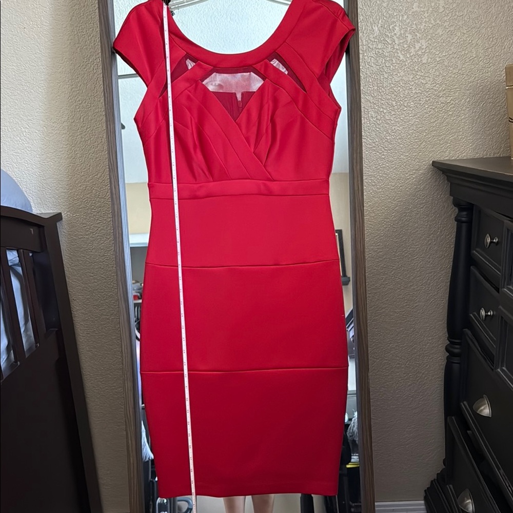 Signature by Sangria Red Flutter Sleeve Ruched Mini